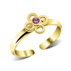 Toe Ring Flower Shaped with Stone TR-135